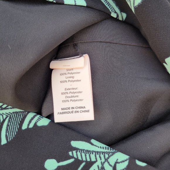 Cinq a Sept Bia Crewneck Tie-side Palm-print Mini Dress - Picture 4 of 6